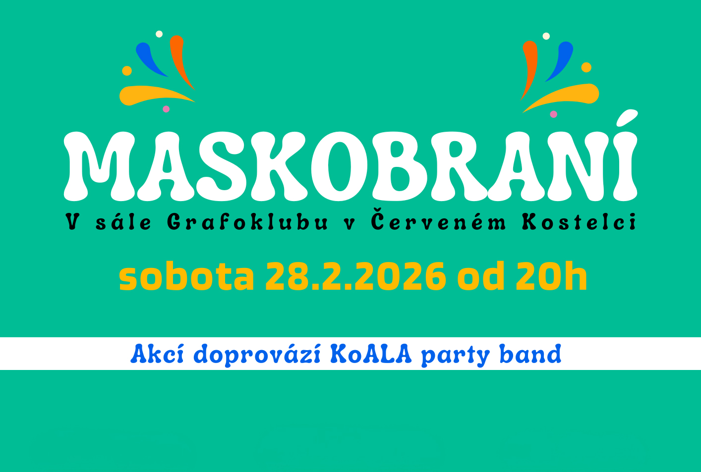 MASKOBRANÍ 2026 – večer plný masek a hudby